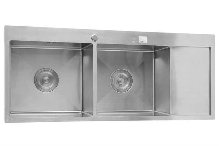 Chậu rửa chén 2 ngăn 1 cánh inox Eurolife EL-HM12050 Màu Inox