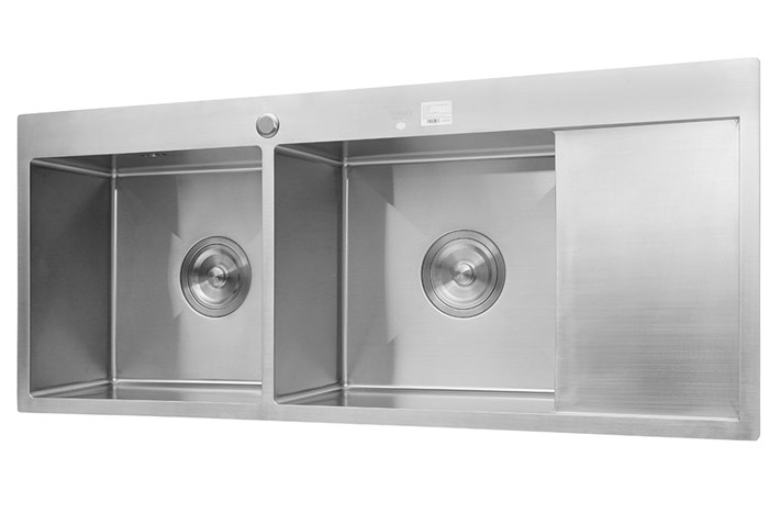 Chậu rửa chén 2 ngăn 1 cánh inox Eurolife EL-HM12050 Màu Inox