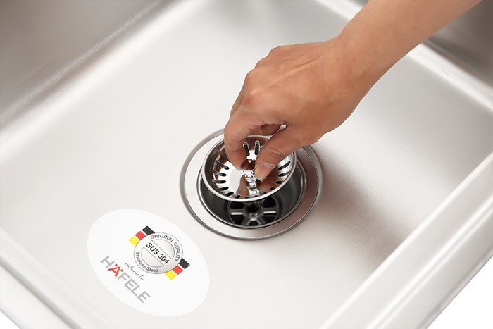 Chậu rửa chén 1 ngăn 1 cánh inox Hafele HS20-SSN1S60 (567.20.266) Màu Inox