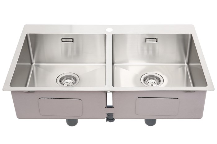 Chậu rửa chén 2 ngăn inox Hafele HS20-SSN2S90 (567.20.537) Màu Inox