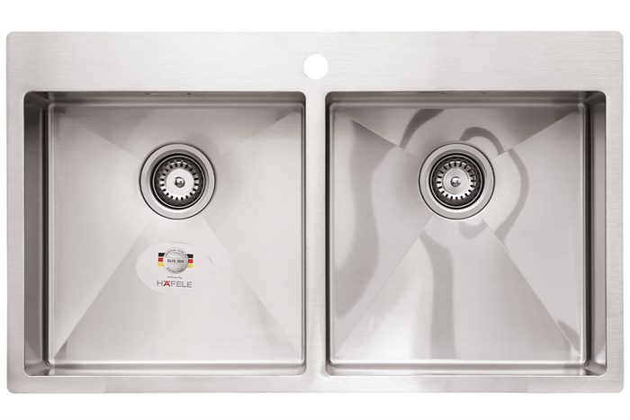 Chậu rửa chén 2 ngăn inox Hafele HS20-SSN2S90 (567.20.537) Màu Inox
