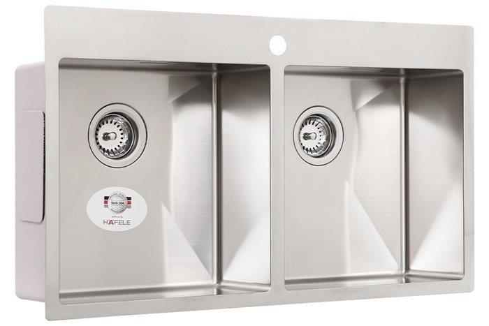 Chậu rửa chén 2 ngăn inox Hafele HS20-SSN2S90 (567.20.537) Màu Inox