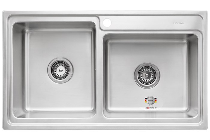 Chậu rửa chén 2 ngăn inox Hafele HS20-SSN2S90L (567.20.546) Màu Inox