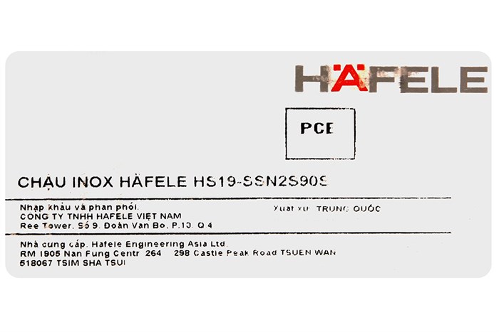 Chậu rửa chén 2 ngăn inox Hafele HS19-SSN2S90S (567.23.020) Màu Inox