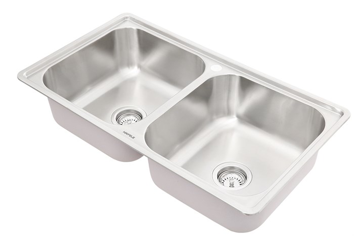 Chậu rửa chén 2 ngăn inox Hafele HS20-SSN2R90M (567.20.493) Màu Inox