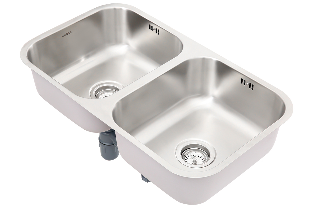 Chậu rửa chén 2 ngăn inox Hafele HS20-SSN2R90S (567.20.506) Màu Inox