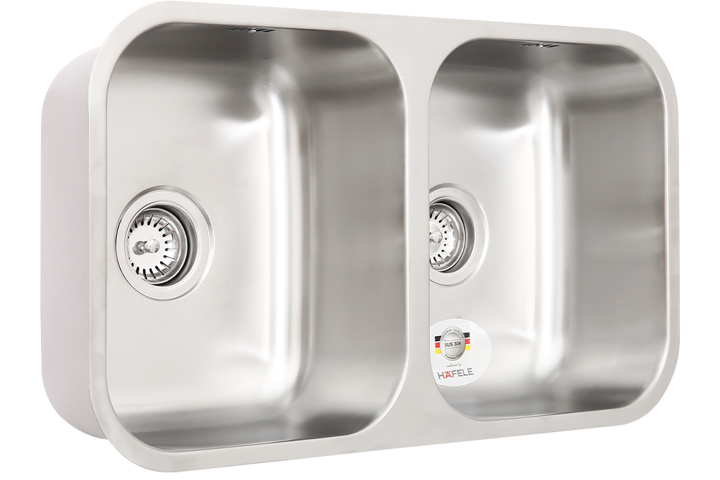 Chậu rửa chén 2 ngăn inox Hafele HS20-SSN2R90S (567.20.506) Màu Inox