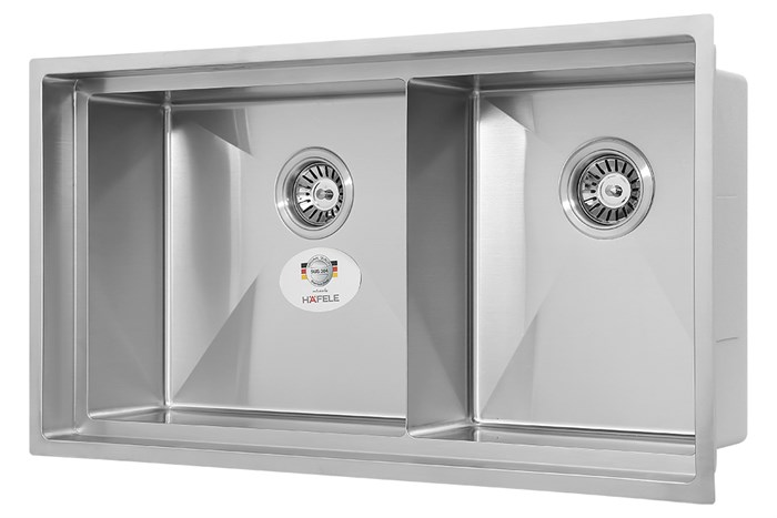Chậu rửa chén 2 ngăn inox Hafele HS21-SSN2S90 (567.94.030) Màu Inox