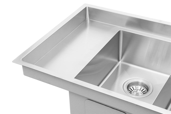 Chậu rửa chén 2 ngăn 1 cánh inox Hafele HS21-SSD2S90M (567.94.040) Màu Inox