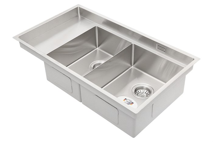 Chậu rửa chén 2 ngăn 1 cánh inox Hafele HS21-SSD2S90M (567.94.040) Màu Inox