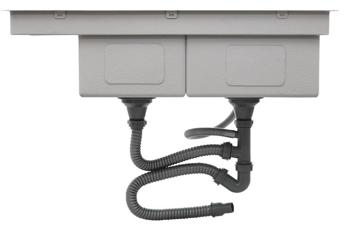 Chậu rửa chén 2 ngăn 1 cánh inox Hafele HS21-SSD2S90M (567.94.040) Màu Inox