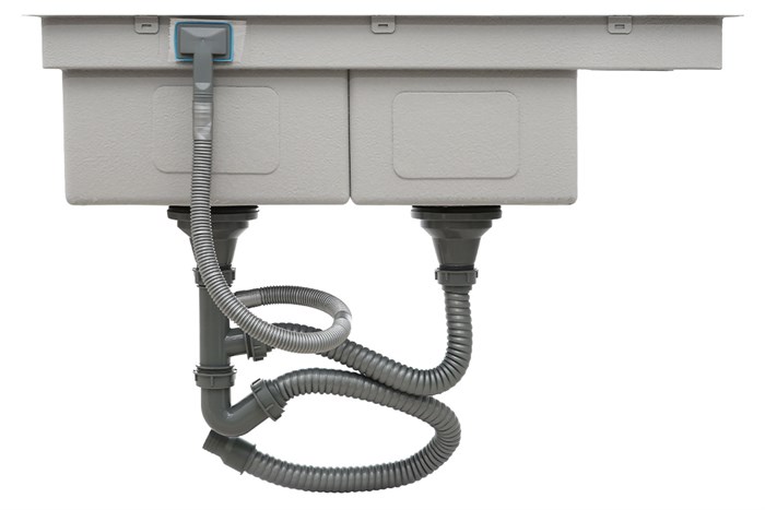 Chậu rửa chén 2 ngăn 1 cánh inox Hafele HS21-SSD2S90M (567.94.040) Màu Inox