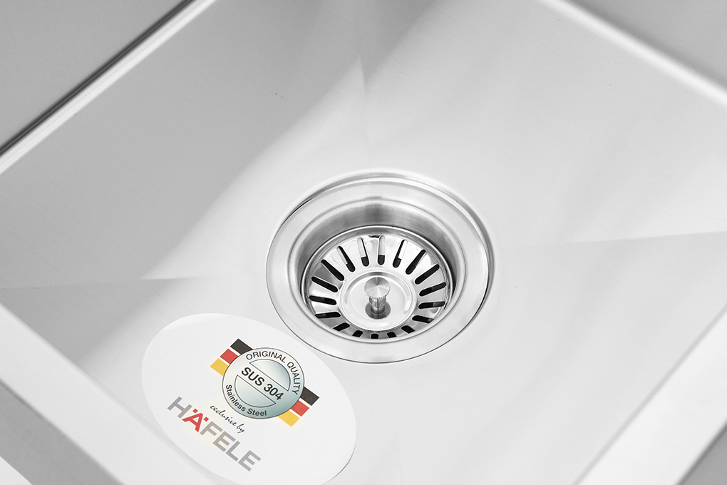 Chậu rửa chén 2 ngăn 1 cánh inox Hafele HS21-SSD2S90L (567.94.050) Màu Inox