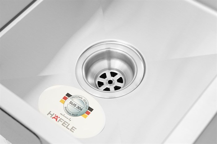 Chậu rửa chén 2 ngăn 1 cánh inox Hafele HS21-SSD2S90L (567.94.050) Màu Inox