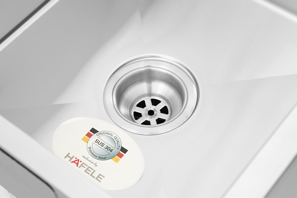 Chậu rửa chén 2 ngăn 1 cánh inox Hafele HS21-SSD2S90L (567.94.050) Màu Inox