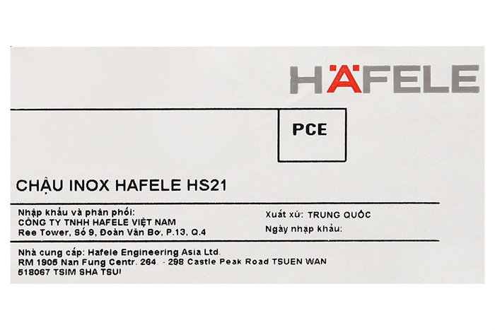 Chậu rửa chén 2 ngăn 1 cánh inox Hafele HS21-SSD2S90L (567.94.050) Màu Inox