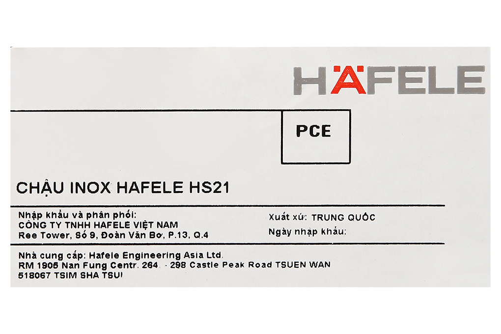 Chậu rửa chén 2 ngăn 1 cánh inox Hafele HS21-SSD2S90L (567.94.050) Màu Inox