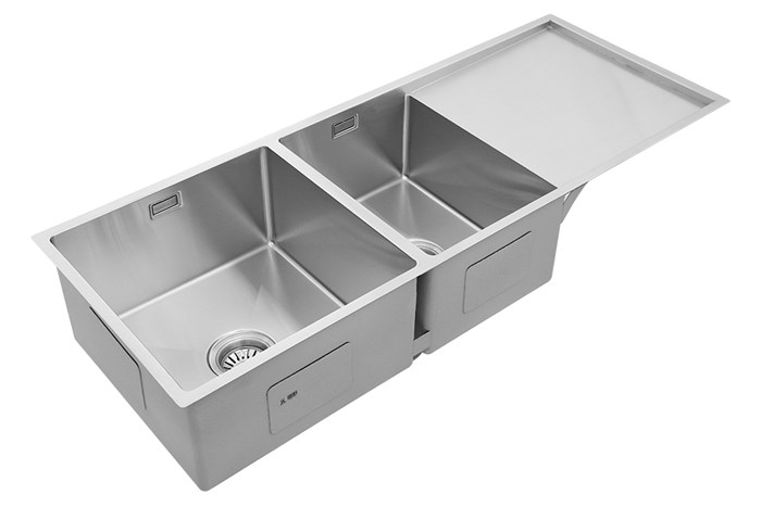 Chậu rửa chén 2 ngăn 1 cánh inox Hafele HS21-SSD2S90L (567.94.050) Màu Inox