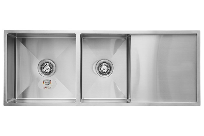 Chậu rửa chén 2 ngăn 1 cánh inox Hafele HS21-SSD2S90L (567.94.050) Màu Inox