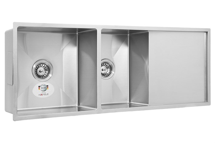 Chậu rửa chén 2 ngăn 1 cánh inox Hafele HS21-SSD2S90L (567.94.050) Màu Inox