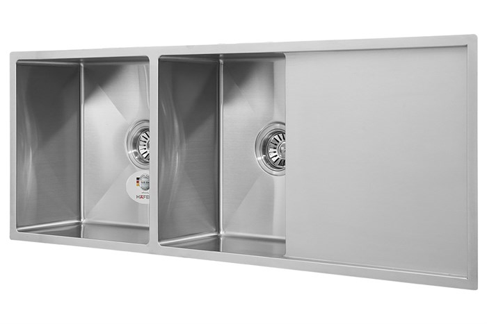 Chậu rửa chén 2 ngăn 1 cánh inox Hafele HS21-SSD2S90L (567.94.050) Màu Inox