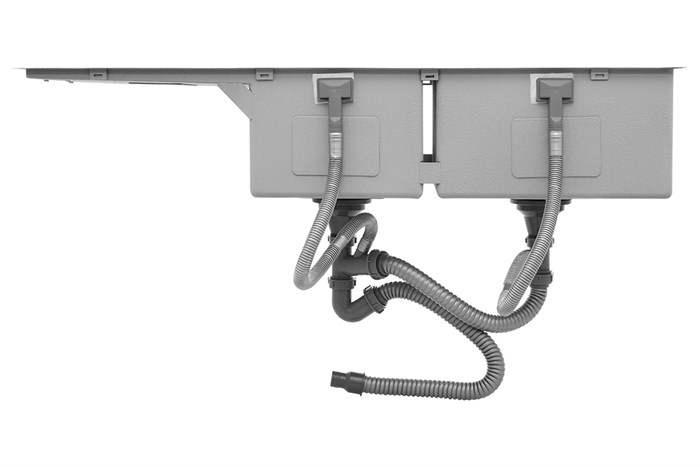 Chậu rửa chén 2 ngăn 1 cánh inox Hafele HS21-SSD2S90L (567.94.050) Màu Inox