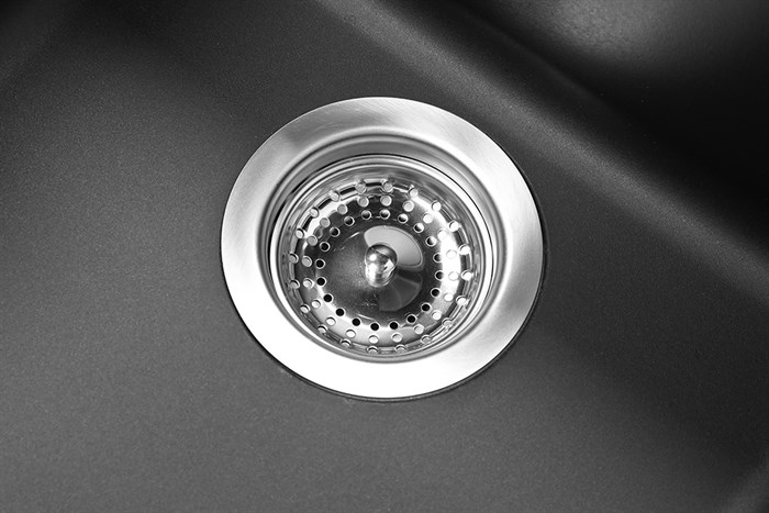 Chậu rửa chén 2 ngăn 1 cánh đá thạch anh Hafele HS19-GED2S80 đen (570.35.370) Màu Đen