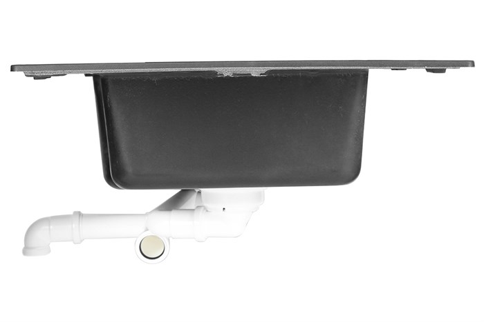 Chậu rửa chén 2 ngăn 1 cánh đá thạch anh Hafele HS19-GED2S80 đen (570.35.370) Màu Đen