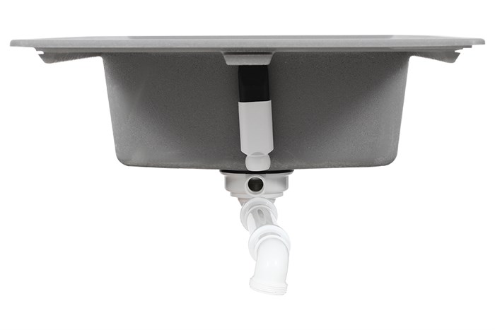 Chậu rửa chén 1 ngăn 1 cánh đá Hafele GED1S60 Xám Màu Xám