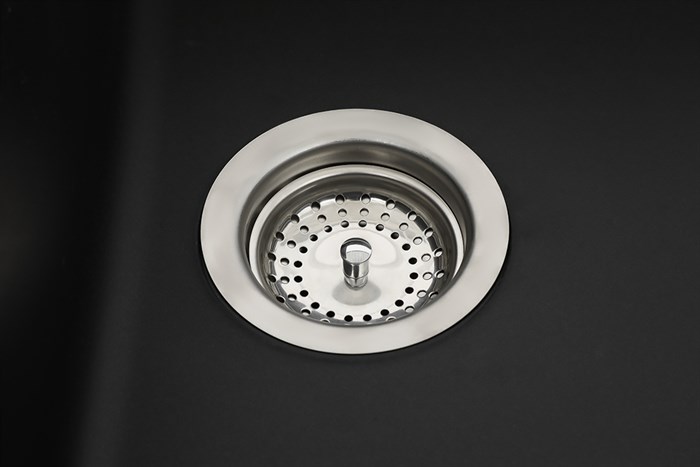 Chậu rửa chén 1 ngăn 1 cánh đá Hafele GED1S60 Đen Màu Đen