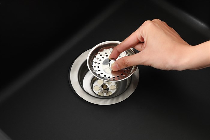 Chậu rửa chén 1 ngăn 1 cánh đá Hafele GED1S60 Đen Màu Đen