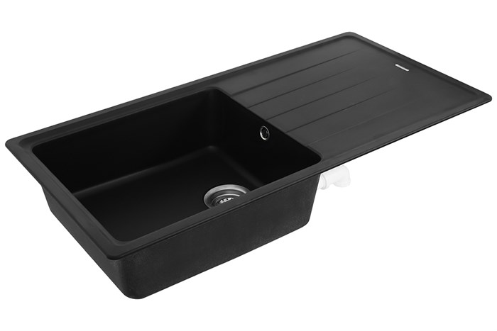 Chậu rửa chén 1 ngăn 1 cánh đá Hafele GED1S60 Đen Màu Đen