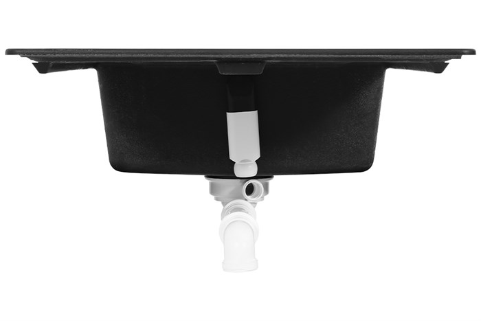 Chậu rửa chén 1 ngăn 1 cánh đá Hafele GED1S60 Đen Màu Đen