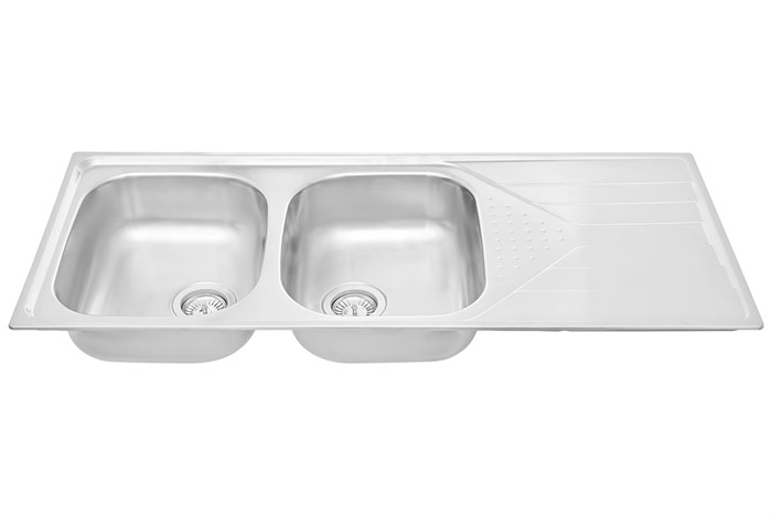 Chậu rửa chén 2 ngăn 1 cánh inox Teka Universe 80 T-XP 2B 1D REV 3½ Màu Inox