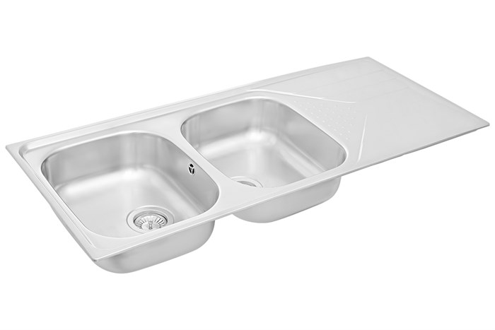 Chậu rửa chén 2 ngăn 1 cánh inox Teka Universe 80 T-XP 2B 1D REV 3½ Màu Inox