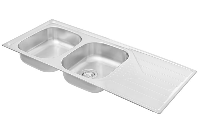 Chậu rửa chén 2 ngăn 1 cánh inox Teka Universe 80 T-XP 2B 1D REV 3½ Màu Inox