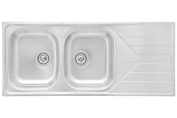 Chậu rửa chén 2 ngăn 1 cánh inox Teka Universe 80 T-XP 2B 1D REV 3½ Màu Inox