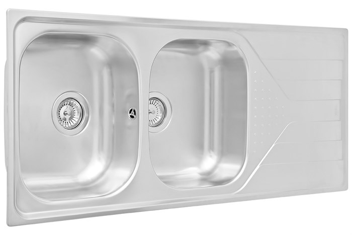 Chậu rửa chén 2 ngăn 1 cánh inox Teka Universe 80 T-XP 2B 1D REV 3½ Màu Inox
