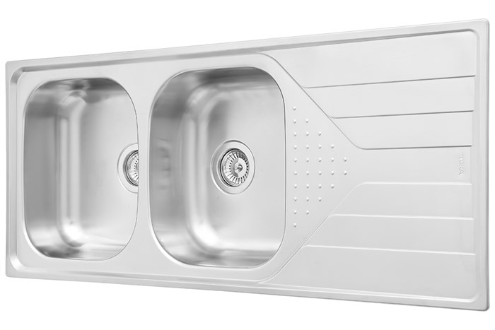 Chậu rửa chén 2 ngăn 1 cánh inox Teka Universe 80 T-XP 2B 1D REV 3½ Màu Inox