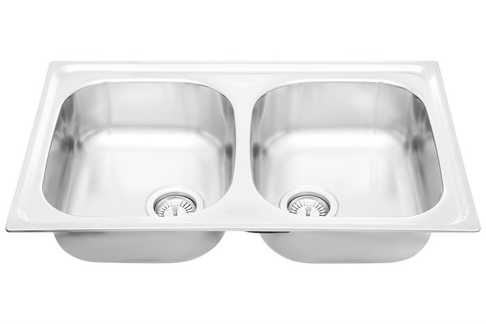 Chậu rửa chén 2 ngăn inox Teka UNIVERSE 80 T-XP 2B Màu Inox