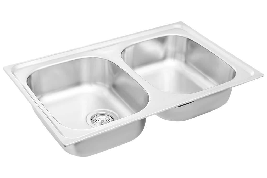 Chậu rửa chén 2 ngăn inox Teka UNIVERSE 80 T-XP 2B Màu Inox