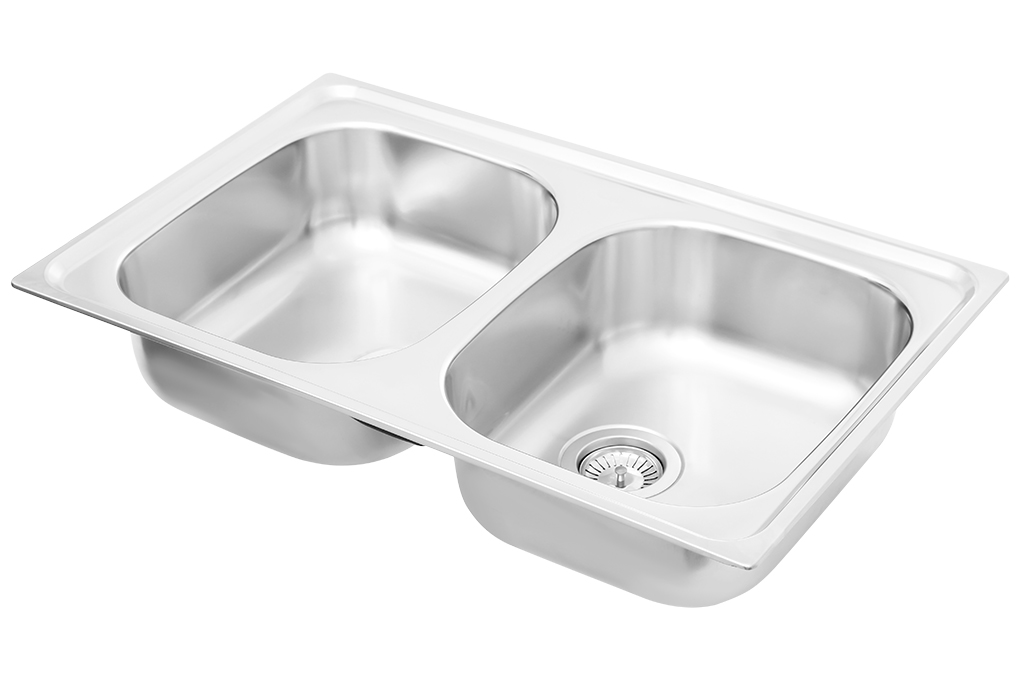 Chậu rửa chén 2 ngăn inox Teka UNIVERSE 80 T-XP 2B Màu Inox