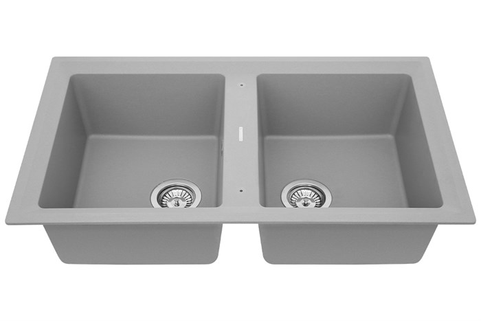 Chậu rửa chén 2 ngăn đá Teka STONE 90 B-TG 2B SS Màu Xám