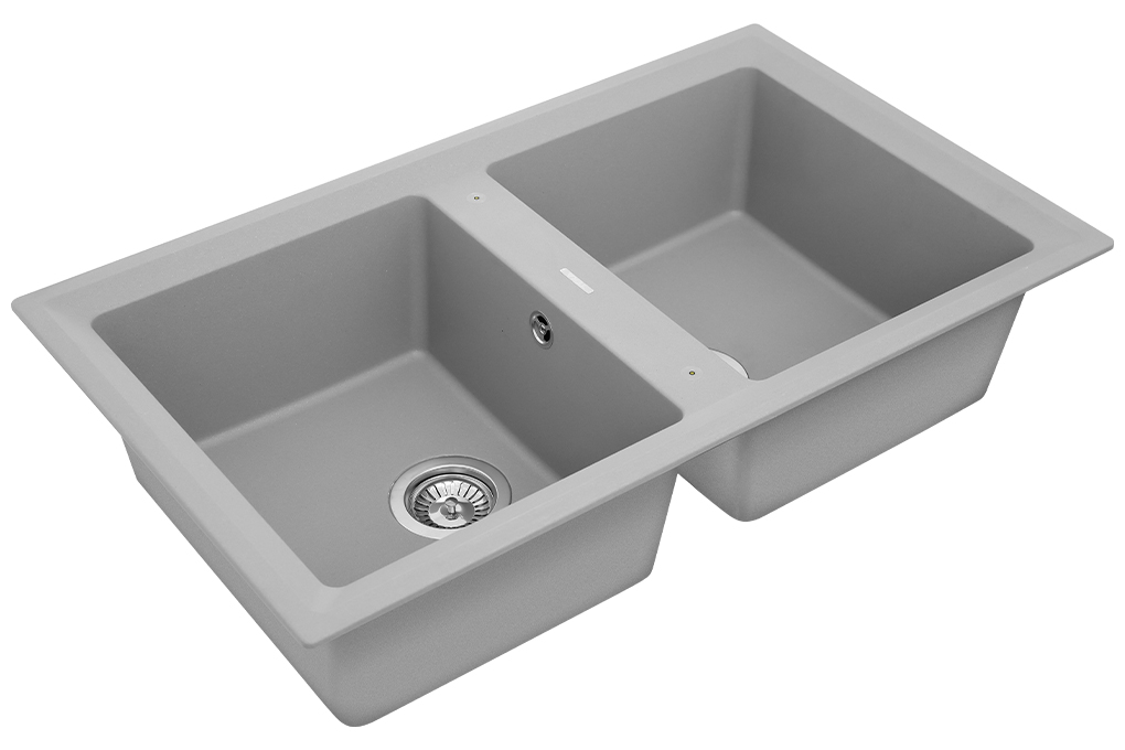 Chậu rửa chén 2 ngăn đá Teka STONE 90 B-TG 2B SS Màu Xám
