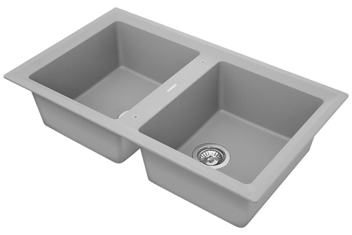 Chậu rửa chén 2 ngăn đá Teka STONE 90 B-TG 2B SS Màu Xám