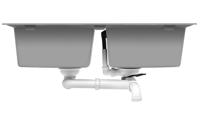 Chậu rửa chén 2 ngăn đá Teka STONE 90 B-TG 2B SS Màu Xám