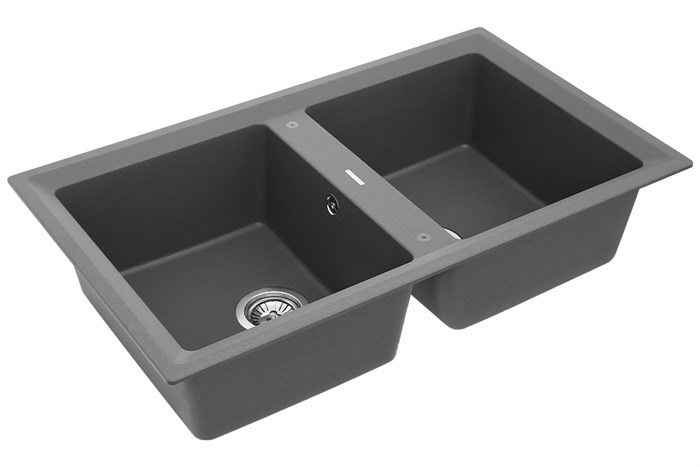 Chậu rửa chén 2 ngăn đá Teka STONE 90 B-TG 2B BK Màu Đen