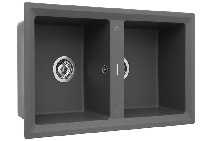 Chậu rửa chén 2 ngăn đá Teka STONE 90 B-TG 2B BK Màu Đen