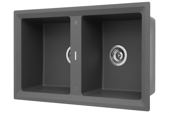 Chậu rửa chén 2 ngăn đá Teka STONE 90 B-TG 2B BK Màu Đen