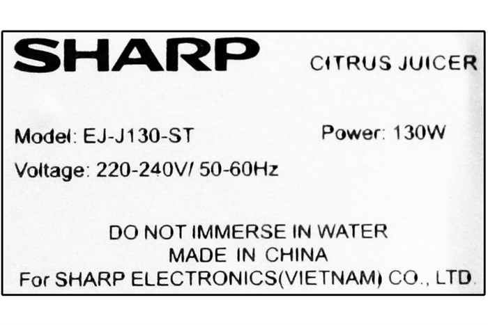 Máy vắt cam Sharp 130W EJ-J130-ST Màu Inox